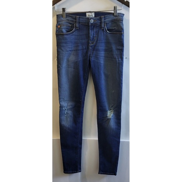 H By Hudson Denim - Hudson's‎ Blue Jeans, Natalie Mid Rise,  Distressed, Super Skinny, Women Size 26
